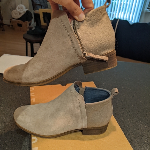 Toms grey Deia suede wool booties 8.5 - Picture 5 of 9
